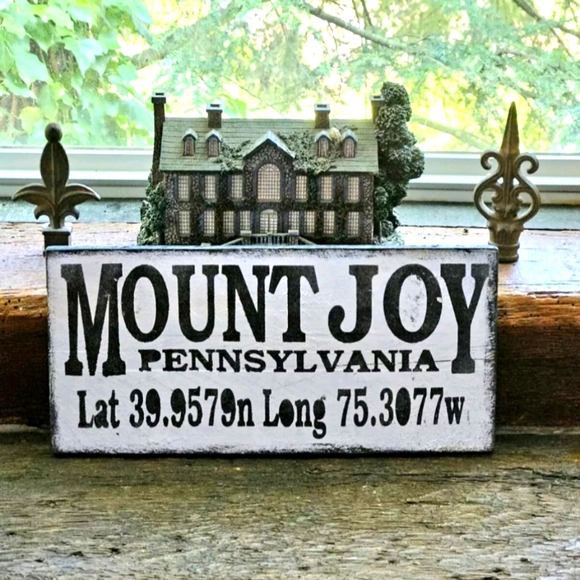 MT. JOY, PA RUSTIC WOOD TOWN SIGN - Picture 1 of 4